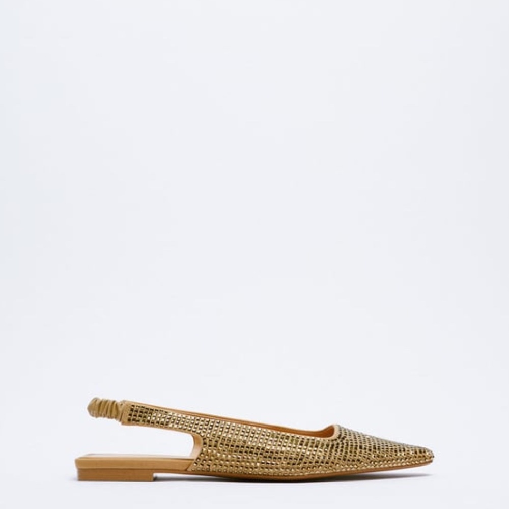 NWT, SPARKLY SLINGBACK FLATS, 9
